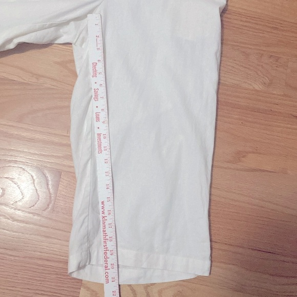 Woman Within Wide Leg White Linen blend pants Pull on Womens 18 Lagenlook Beach - Picture 6 of 13